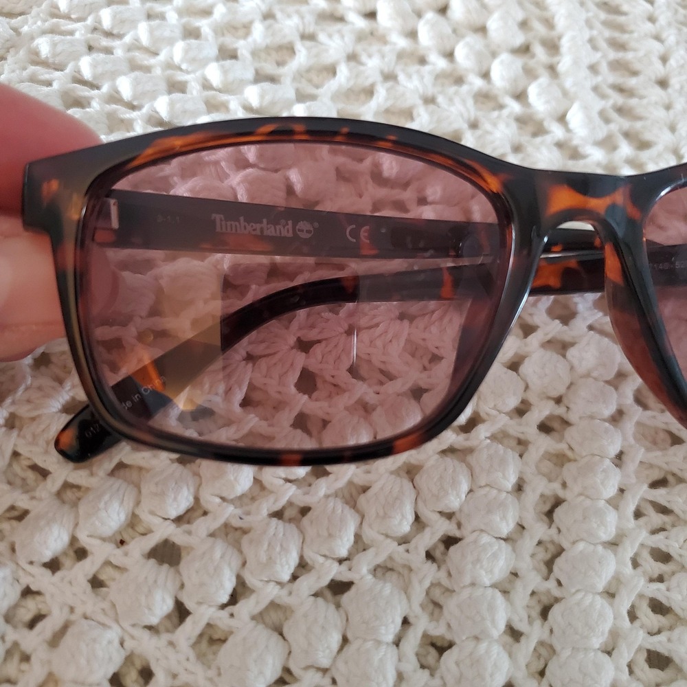 Timberland Sunglasses Mens 56-19-145 Tortoise Brown Square Havana TB7146 52F CE - Picture 7 of 8